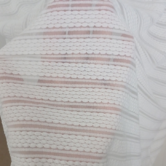 Elegant White Striped Swim Coverup - Picture 5 of 5
